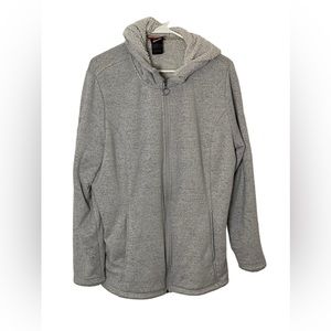 Gerry Men’s XL Fleece Lined Zip-Up Hoodie Gray